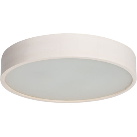 plafoniera rotonda legno bianco legno 475 mm E27 tondo