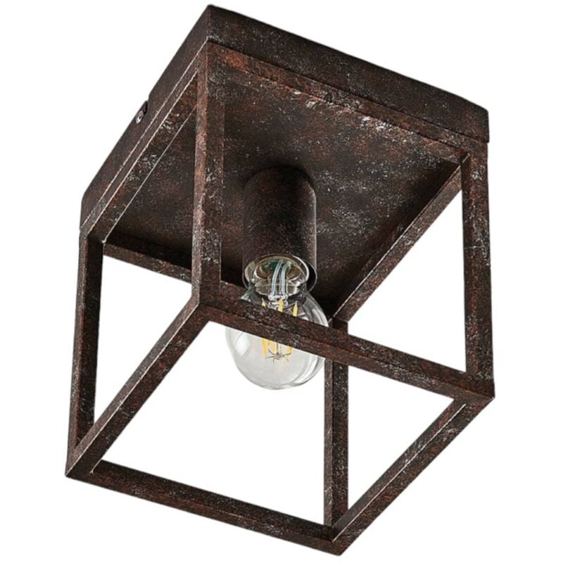 Lindby - Plafoniera rustica Emin con cornice