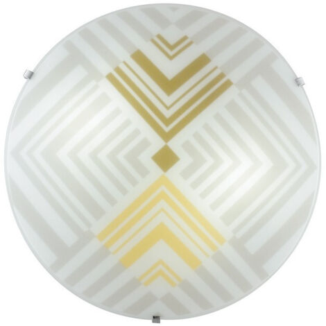 "Plafoniera SEVENTY in vetro bianco 40x40 cm."