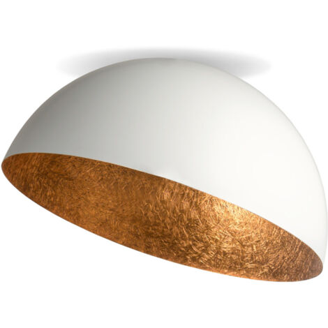 Plafoniera Sfera bianco rame cupola 35cm E27 Sigma