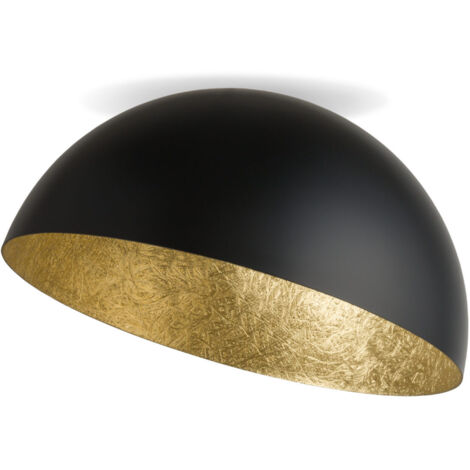 Plafoniera Sfera nera oro cupola 35cm E27 15W Sigma