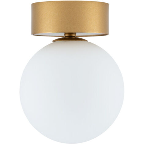 Plafoniera sfera vetro bianco oro Kier S Nowodvorski