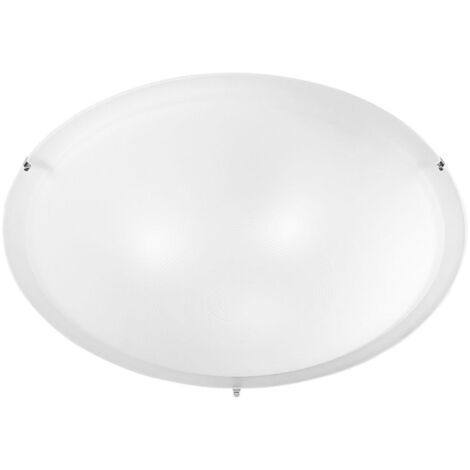 Plafoniera SID 50cm in Vetro Satinato e Metallo Laccato Bianco E27 IP20 - Rossini Group - Lampada da soffitto e parete dal design moderno