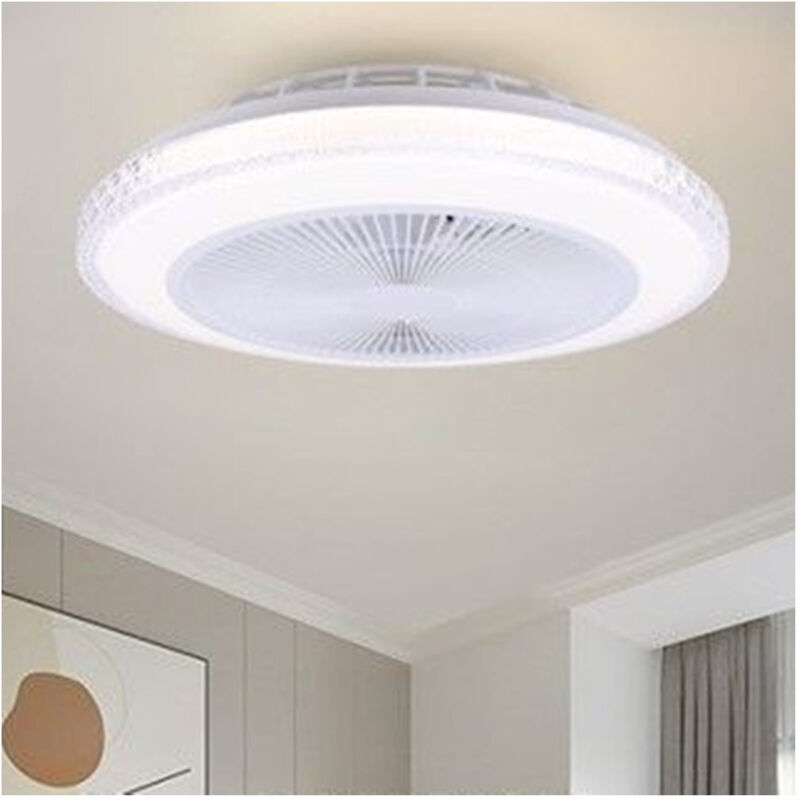Image of Trade Shop Traesio - Plafoniera Soffitto Led Con Ventilatore Lampadario Telecomando Luce 3000-6500k 42255 -