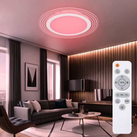 Plafoniera soggiorno lampada sala da pranzo lampada camera da letto lampada corridoio, metallo plastica acrilico, telecomando dimmerabile CCT, 35W 1400Lm 2700-6500K, D 40 cm