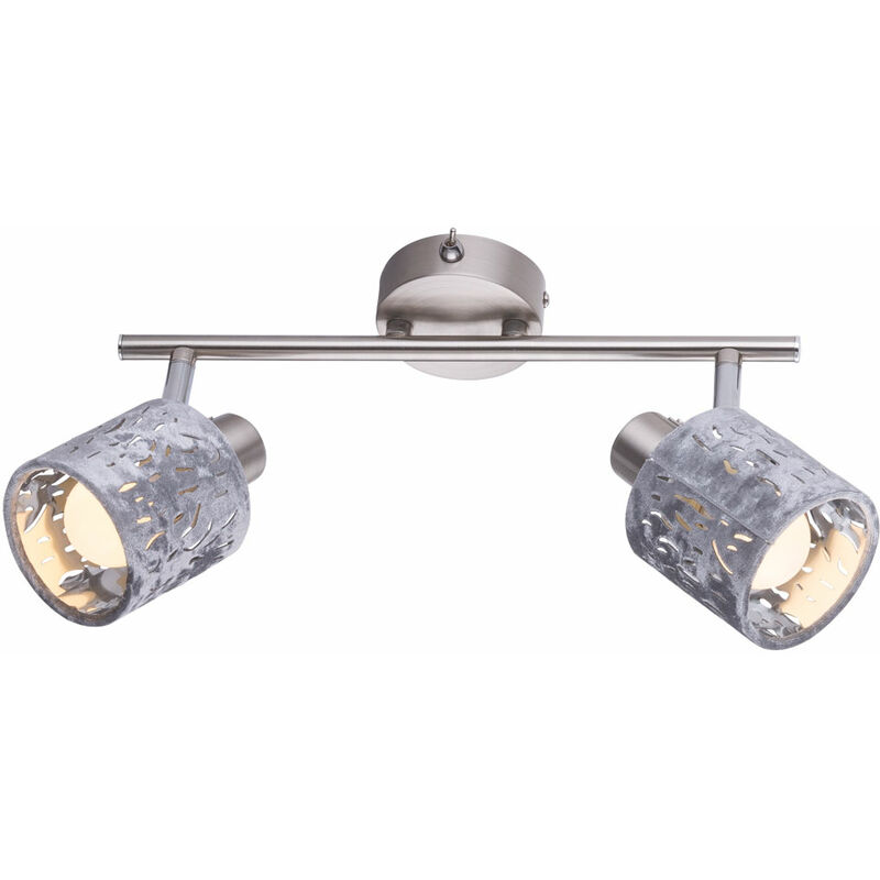 Image of Plafoniera soggiorno sala da pranzo velluto argento plance lampada spot regolabile