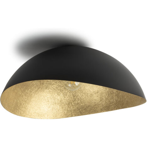 Plafoniera Solaris nero oro irregolare 89cm E27 Sigma