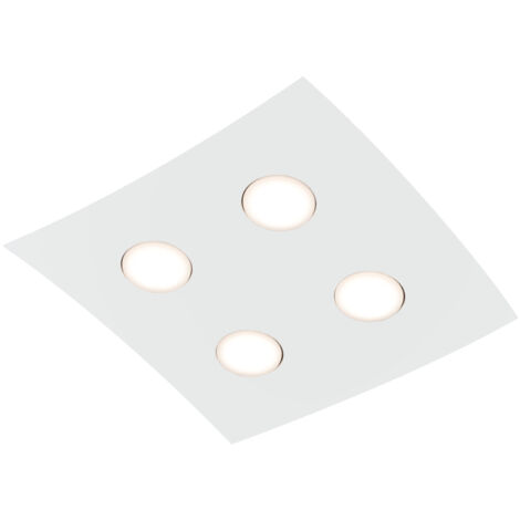 Plafoniera Spinnaker 4 elementi, lampada da soffitto e parete a LED, attacco GX53, design moderno, finitura bianca, IP20 - Rossini Group