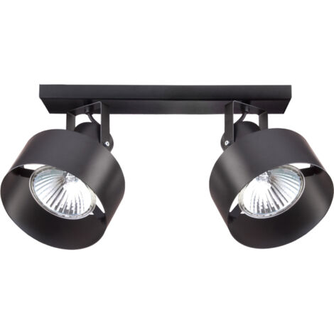 Plafoniera spot 2 luci Rif Plus nera E27 Sigma Lighting