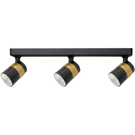 Plafoniera spot Anillo 3xGU10 nero/oro Light Prestige