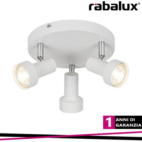 Plafoniera spot bianca GU10 3 luci 3x50W Konrad Rabalux
