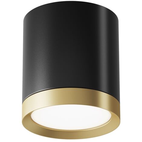 Plafoniera spot Maytoni Hoop nero/oro GX53 a superficie 9,6cm