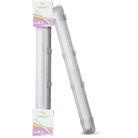 Plafoniera Stagna 1Tubo Led 120Cm 18W IP65 Copertura Opaca Impermeabile FM-20231