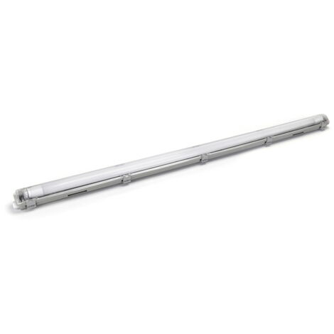 Plafoniera stagna a 1 posto con Tubo Led G13 T8 incluso da 120cm IP65 Bianco freddo 6500K Aigostar