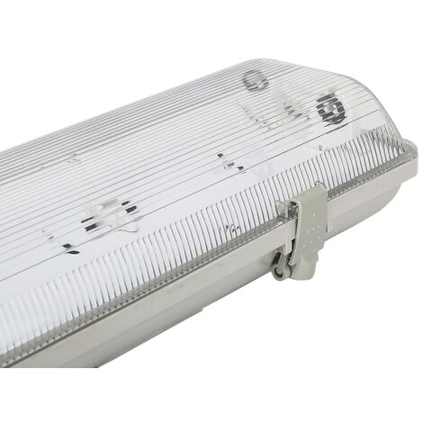 Plafoniera stagna a 2 posti per Tubi Led G13 T8 da 150cm in plastica Aigostar