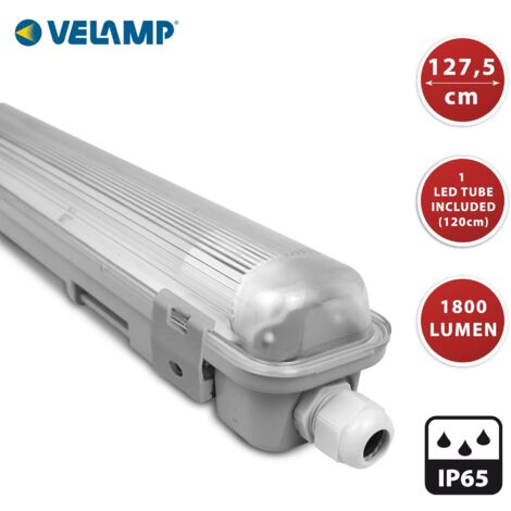Plafoniera Stagna Velamp 1Tubo 18W 4000K IP65
