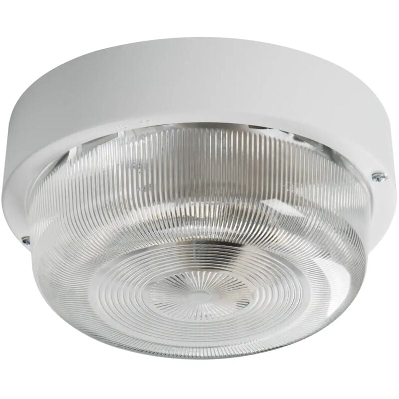 Plafoniera stagna vetro 230v 200 mm E27 bianco