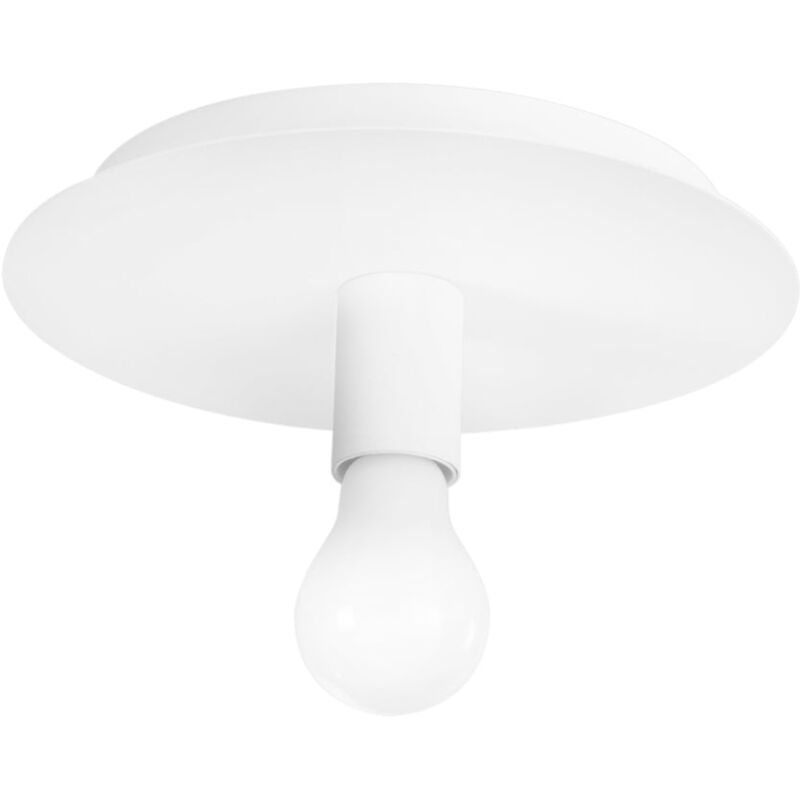 Plafoniera strike in metallo bianco matto - Bianco...