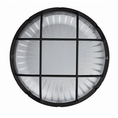 Plafoniera taormina, gabbia removibile, e27 - 1x42w, ip65, Ø 19,1 cm, colore nero