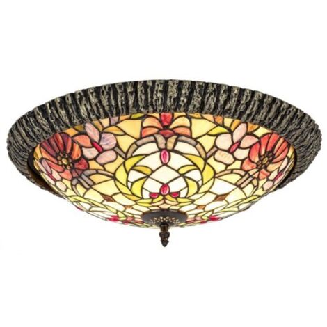 Plafoniera Tiffany Mirella 44cm 2xE27 bronzo Rabalux