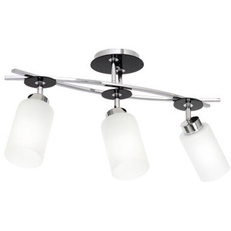 Plafoniera Tokio Luminex cromata 3 luci E27 in vetro