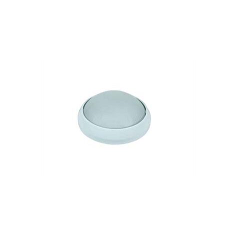 PLAFONIERA TONDA IN ALLUMINIO PER ESTERNO  100w IP54 ø mm.258x125h. bianco    SYNTESY