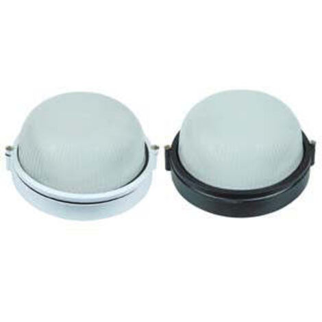 Plafoniera Tonda In Alluminio Per Esterno - 60w IP54 ø mm.180x115h. nero