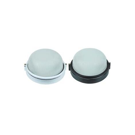 PLAFONIERA TONDA IN ALLUMINIO PER ESTERNO  60w IP54 ø mm.180x115h. nero    SYNTESY