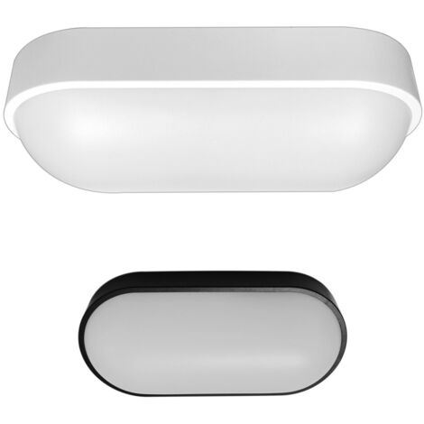 Plafoniera tonda led da parete e soffitto mod. Oviedo colore bianco o nero