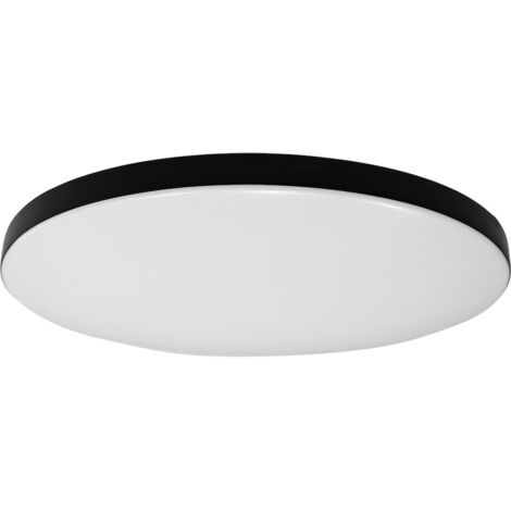 Plafoniera tonda nera Ø75 LED 80W CCT telecomando SIENA