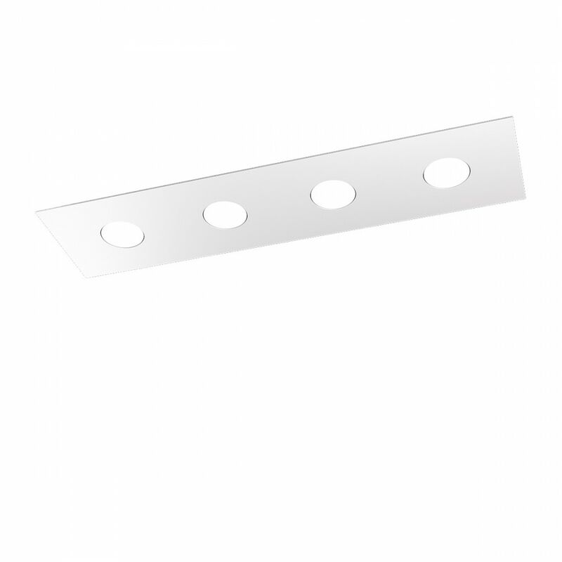 Image of Plafoniera moderna top light area 1127 pl4 r gx53 led metallo lampada soffitto, finitura metallo bianco - Bianco
