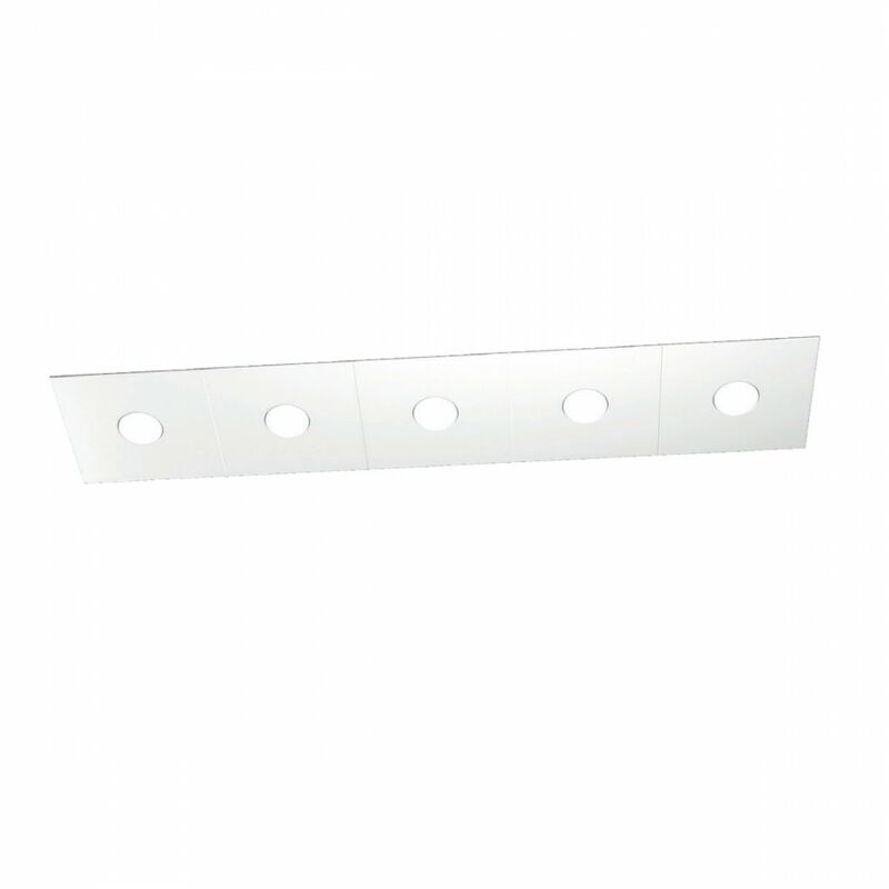 Image of Top-light - Plafoniera moderna top light eccentric 1156 5l gx53 led metallo lampada parete soffitto, finitura metallo bianco