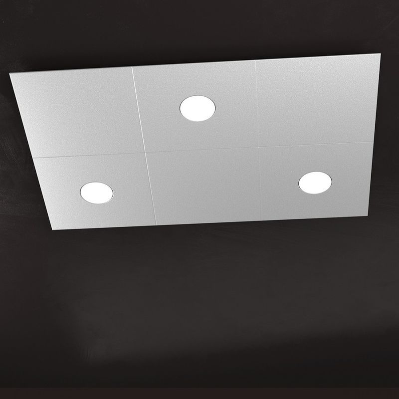 Image of Top-light - Plafoniera moderna top light eccentric 1156 3l3d gx53 led metallo lampada parete soffitto, finitura metallo grigio - Grigio