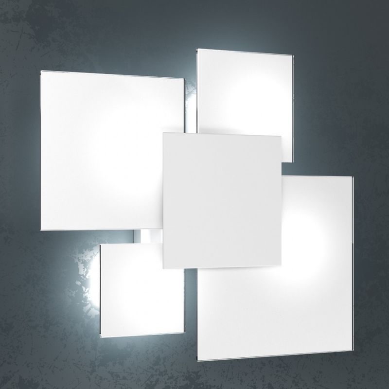 Image of Plafoniera moderna top light upgrade 1148 45 e27 led vetro lampada parete soffitto, colore bianco