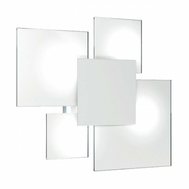 Image of Top-light - Plafoniera moderna top light upgrade 1148 90 e27 led vetro lampada parete soffitto, colore bianco