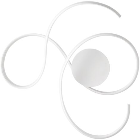 Plafoniera TWIST a LED 73x80 cm in metallo verniciato Bianco