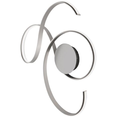 Plafoniera TWIST a LED 73x80 cm in metallo verniciato Silver