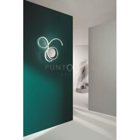 PLAFONIERA TWIST A LED COLORE SILVER 3000k 2050lm 41w DIMMERABILE 49X59CM