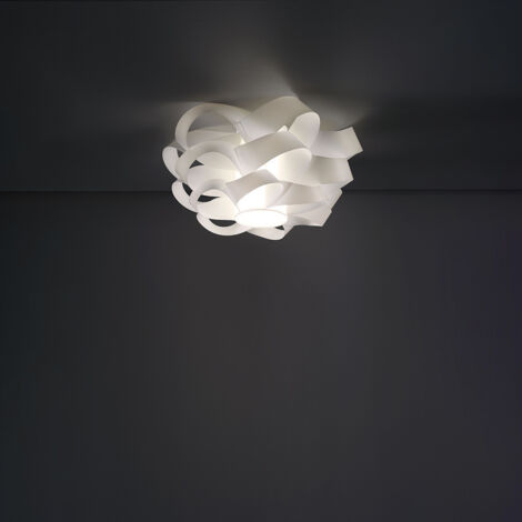 Plafoniera una luce CLOUD Bianco diametro 60x h28 cm