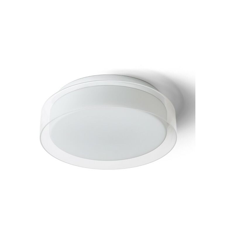 Image of Rendl Light - Plafoniera venice led 30 da soffitto vetro trasparente/vetro opalino/cromo 230V led 12W IP44 3000K