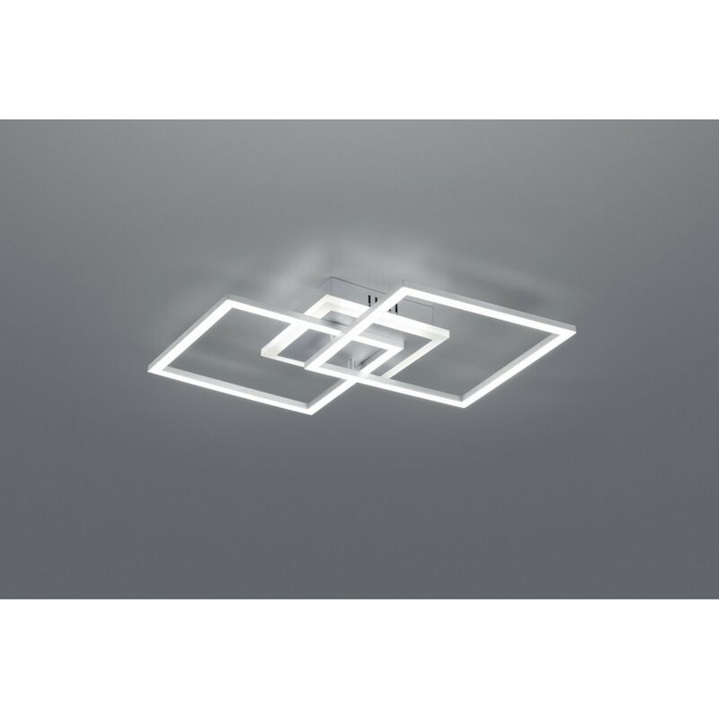 Image of Plafoniera Venida Doppio Quadrato Alluminio Led 25w Dimmerabile L57 cm Trio Lighting