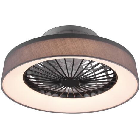 Plafoniera Ventilatore da Interno a led in PLASTICA Grigio