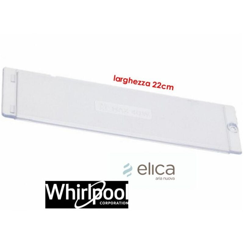 Plafoniera vetrino luce cappa Elica mille luci whirlpool 481944229711