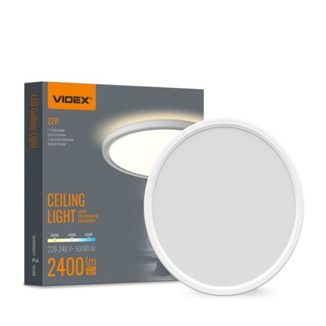 Plafoniera Videx tonda Ø30 nera LED 22W CCT IP54
