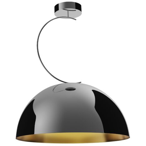 Plafoniera vintage TWENTY cupola nero/oro E27 Maxlight