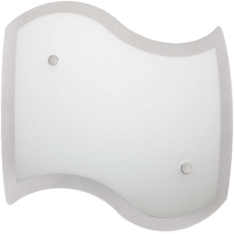 Plafoniera1xe27 f.cr v.lastra bianco - e-energy