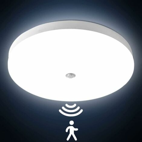 HONWELL Plafoniera LED A Batteria Con Sensore Di Movimento, 250 Lumen, Luce Bianco Caldo 3000K, Per Armadio, Corridoio, Scale (Bianca)