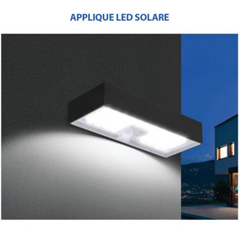 PLAFONIERE LED SOLARI DOMINO 6W NERO