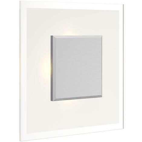 Plafón LED cuadrado Lole de vidrio