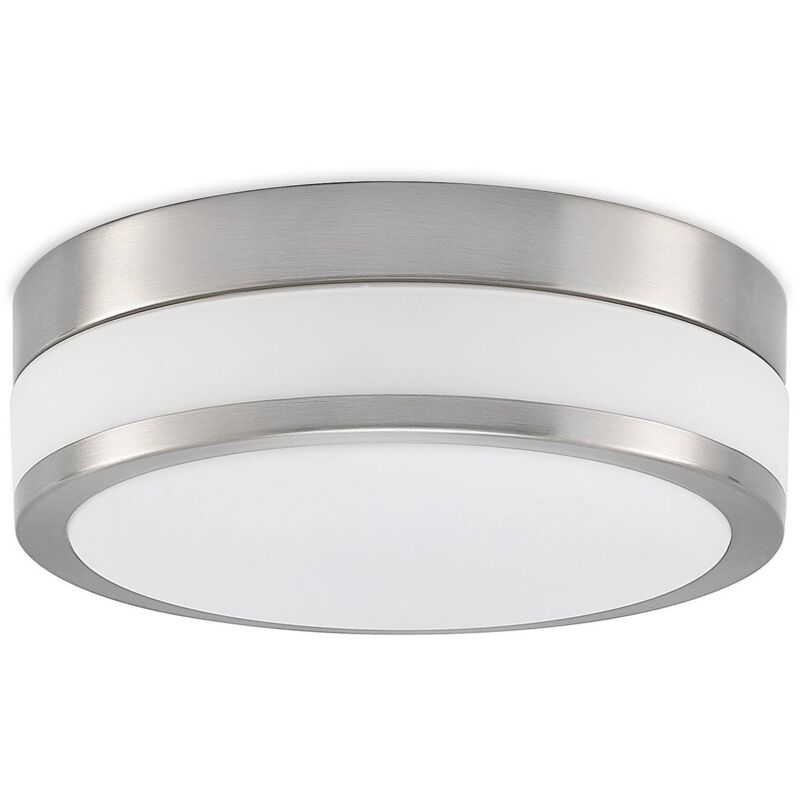 

Lindby Flavi plafón LED para baño Ø 28cm níquel